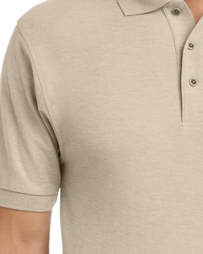Closeup of a K500P Port Authority Silk Touch Polo with Pocket